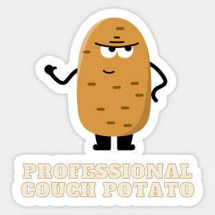 Professional Couch Potato Sticker